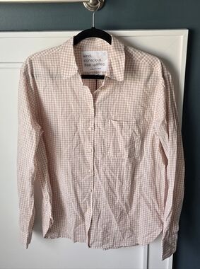 Unsubscribed Boyfriend Gingham Shirt In Rose